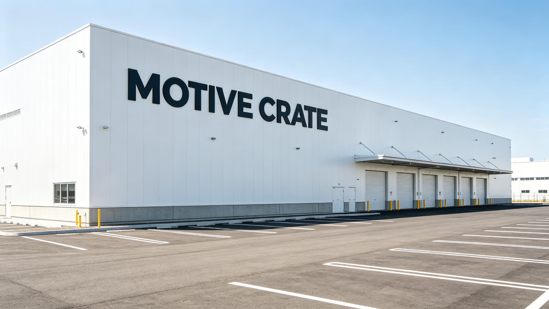 MotiveCrate 1000 square meter auto parts factory exterior