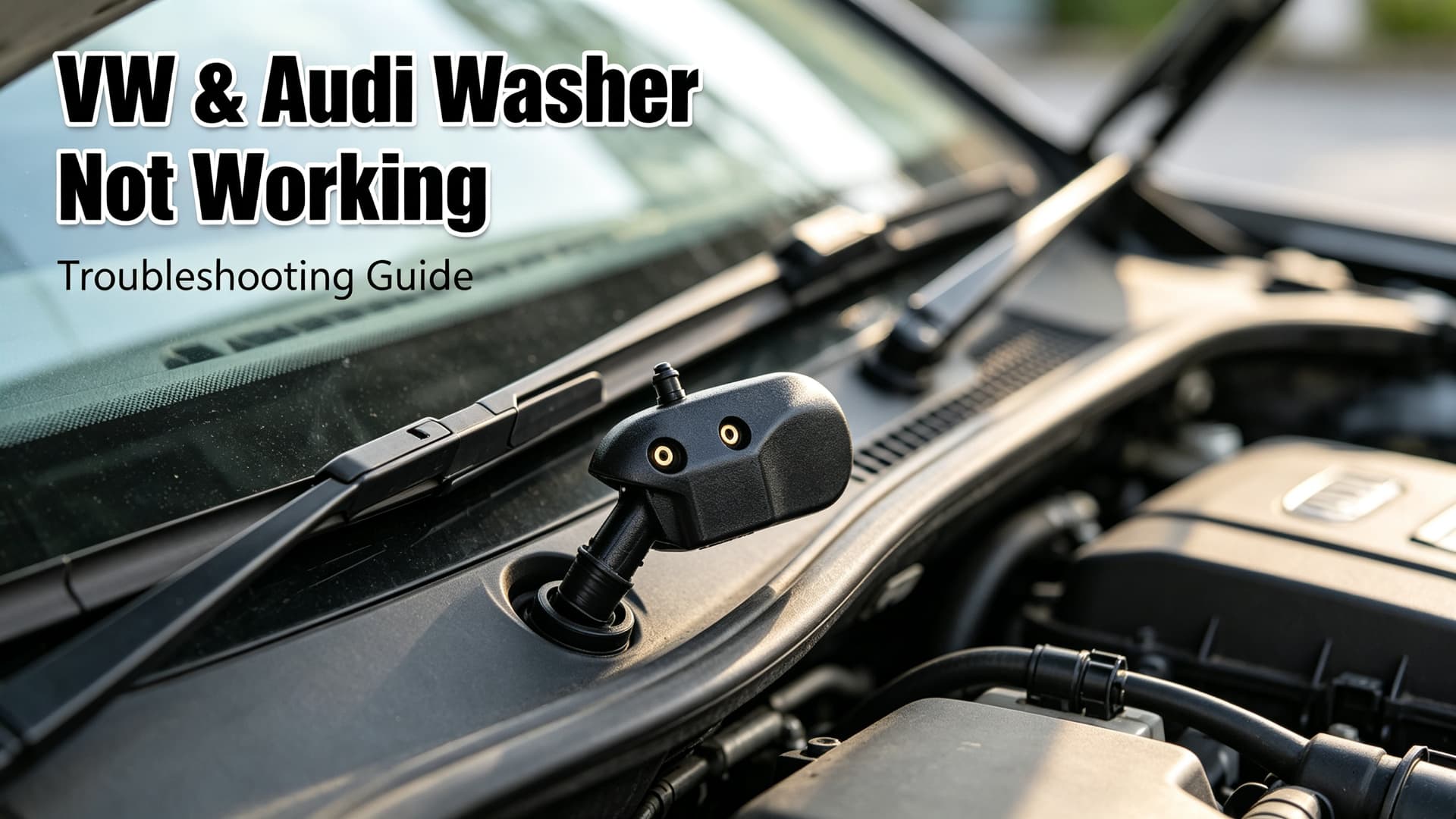 VW & Audi Windshield Washer Not Working? (Jetta, Golf, Passat, Tiguan, A3-Q7) — MotiveCrate guide