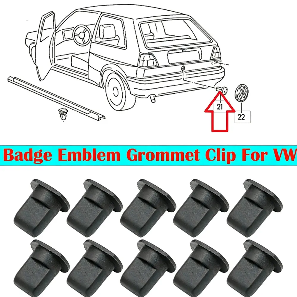 191853615A Door Panel Trim Clip - Volkswagen / Audi / Skoda — product photo 2 of 4 — aftermarket auto part by MotiveCrate
