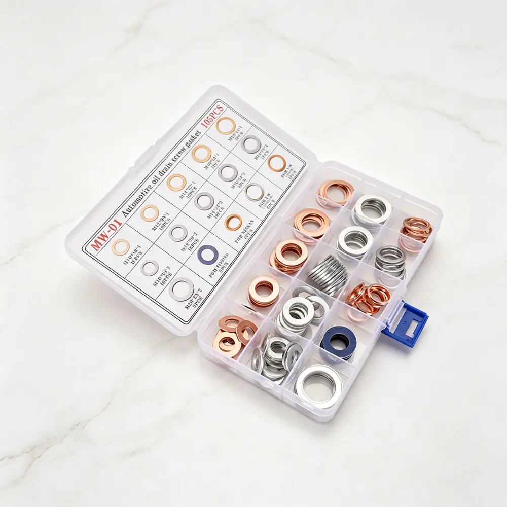 105-Piece Oil Drain Plug Gasket Assortment Kit - Copper / Aluminum — product photo 4 of 5 — aftermarket auto part by MotiveCrate