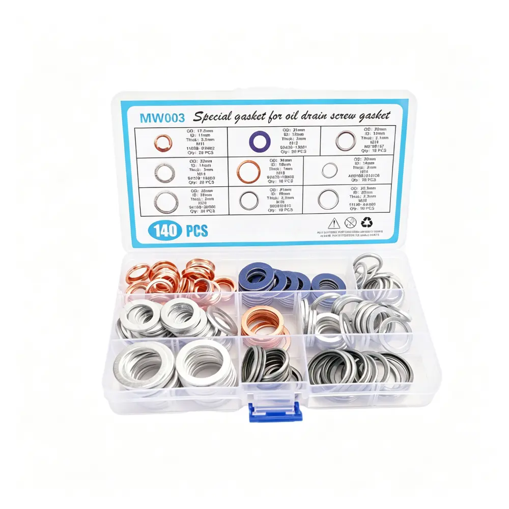 140-Piece Oil Drain Plug Gasket Assortment Kit | 140PC-GASKET-KIT — product photo 3 of 5 — aftermarket auto part by MotiveCrate