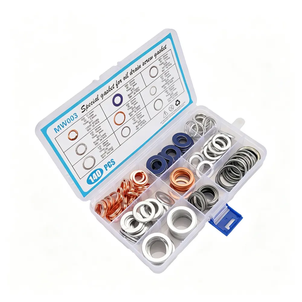 140-Piece Oil Drain Plug Gasket Assortment Kit | 140PC-GASKET-KIT — product photo 2 of 5 — aftermarket auto part by MotiveCrate