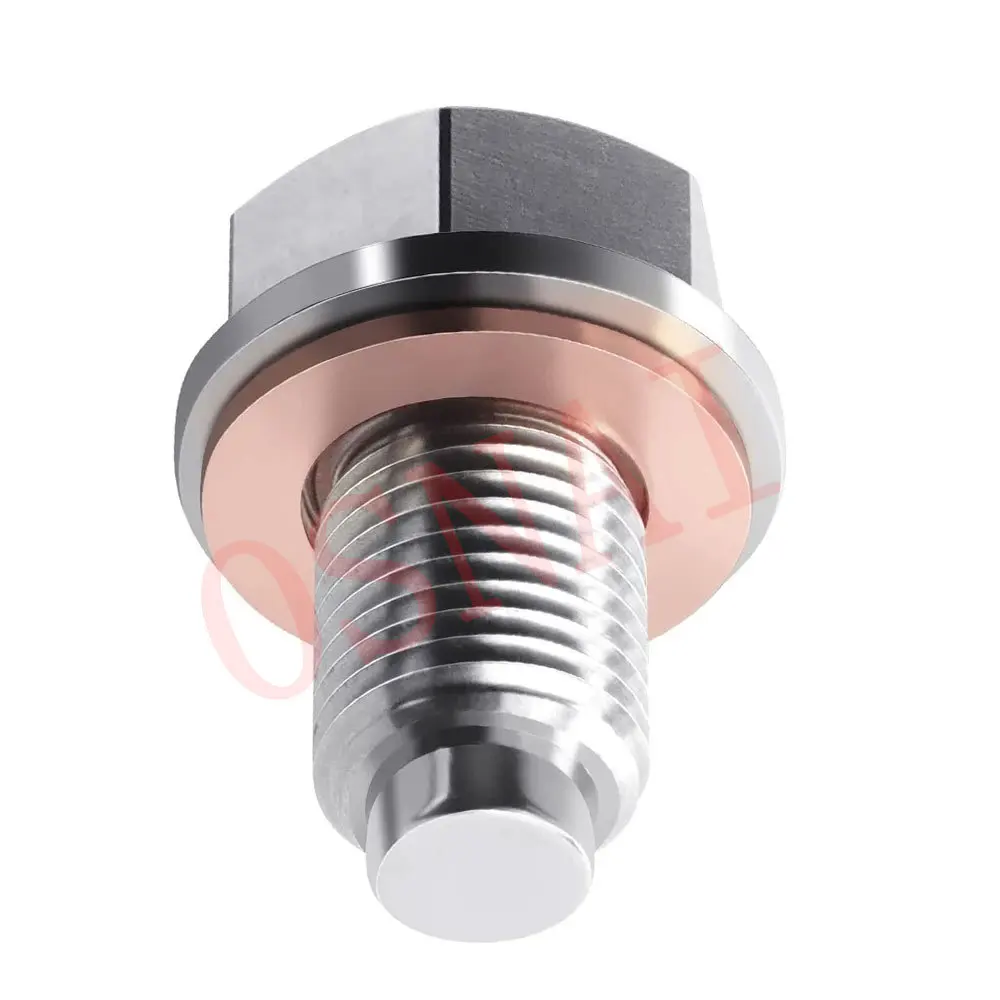 M14 x 1.5 Stainless Steel Magnetic Oil Drain Plug | M14X1.5-SS — product photo 2 of 5 — aftermarket auto part by MotiveCrate