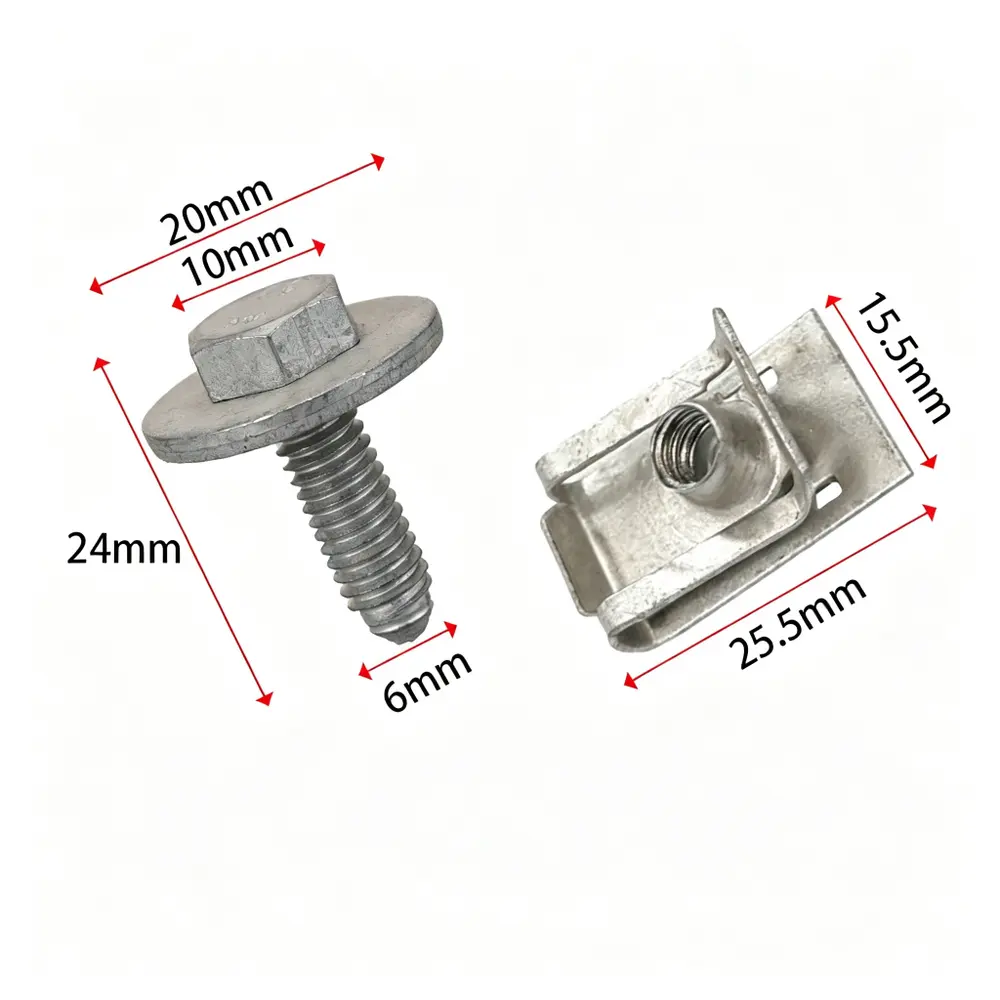 1055780664316 Screw & Spring Clip — product photo 2 of 5 — aftermarket auto part by MotiveCrate