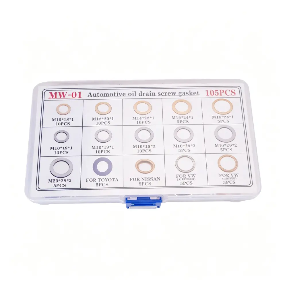 105-Piece Oil Drain Plug Gasket Assortment Kit - Copper / Aluminum — product photo 5 of 5 — aftermarket auto part by MotiveCrate