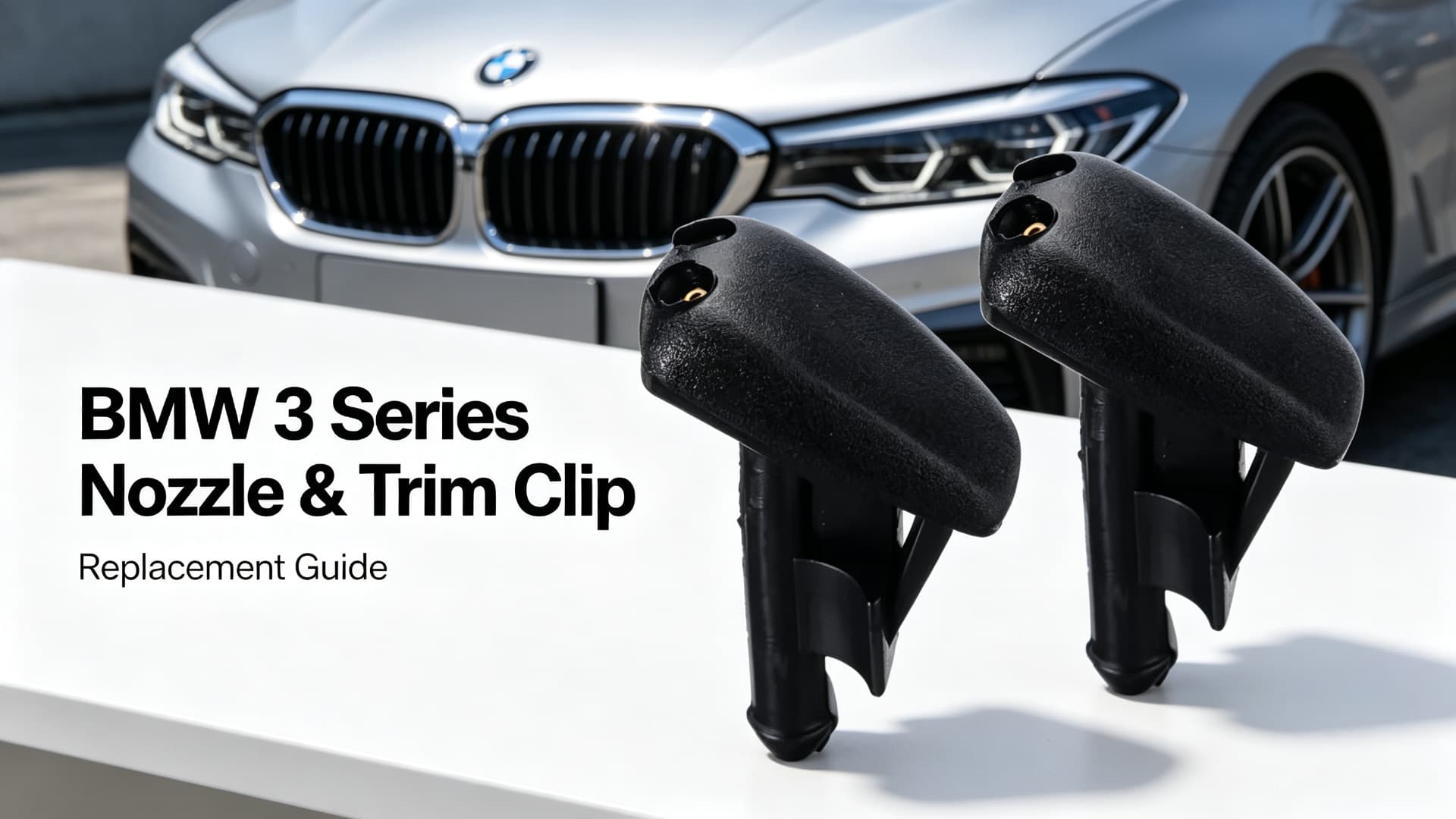 BMW 3 Series washer nozzle and trim clip replacement guide cover – MotiveCrate