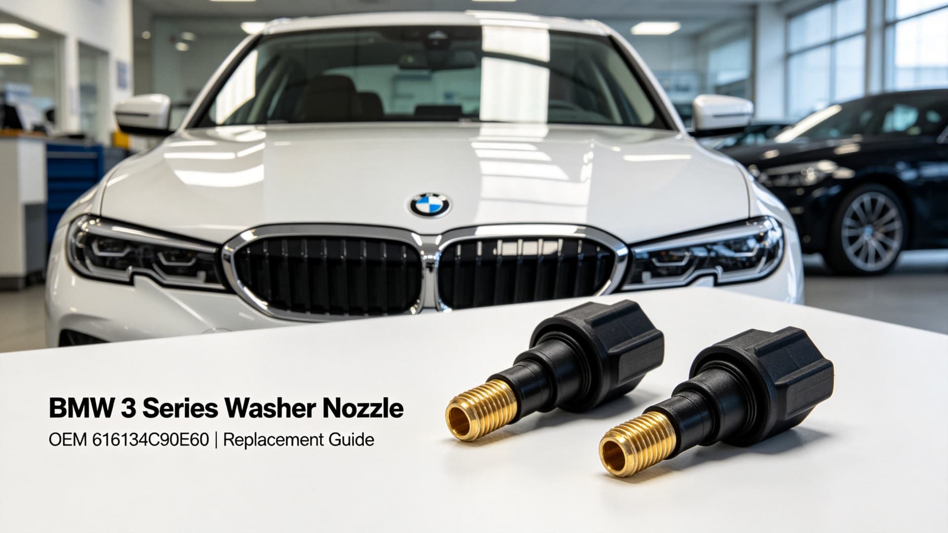 BMW 3 Series Windshield Washer Nozzle 8iME36E90E60 Replacement Guide — MotiveCrate guide