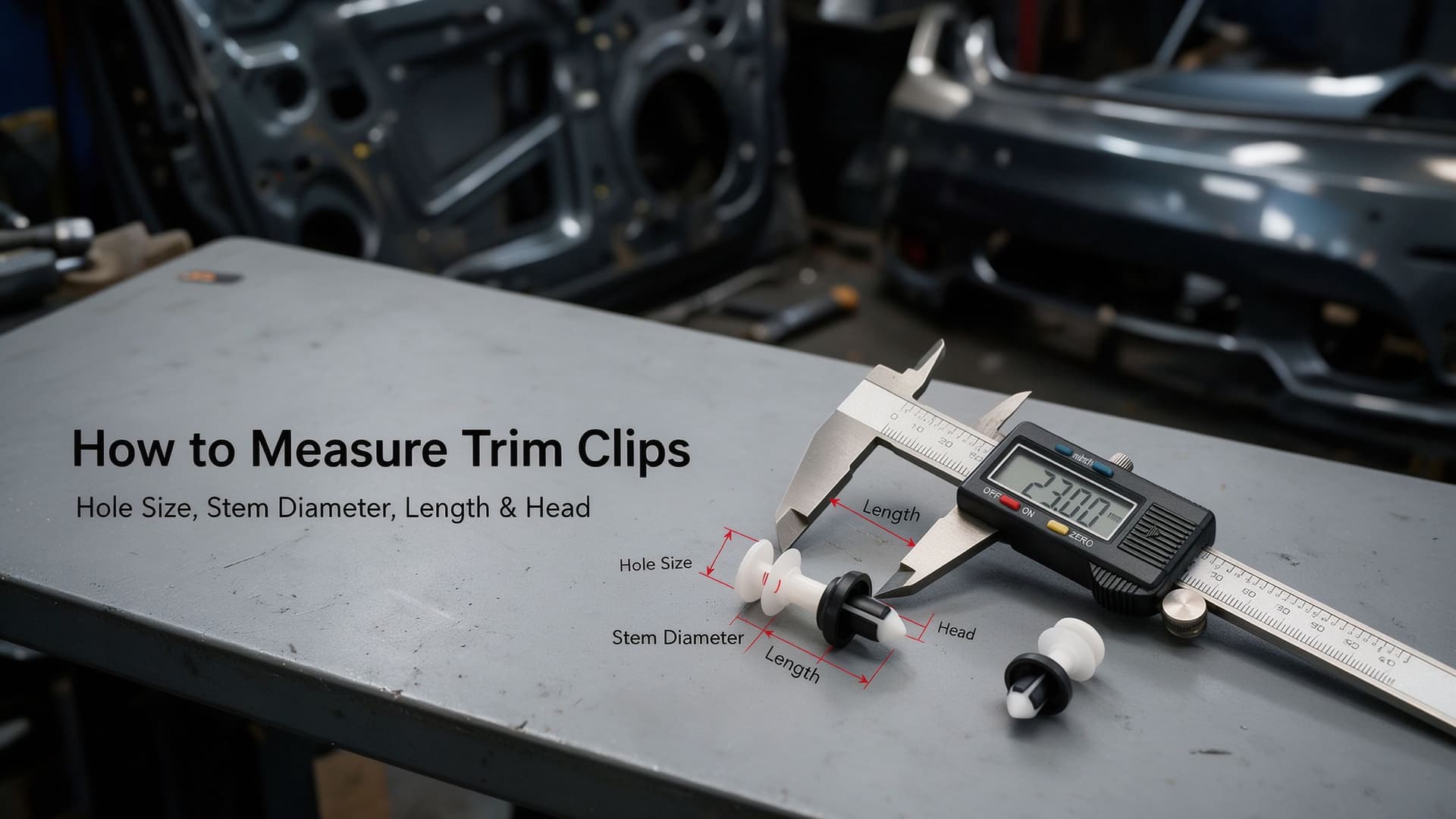 How to Measure Car Trim Clips: Hole Size, Stem Length and Head Diameter — MotiveCrate guide