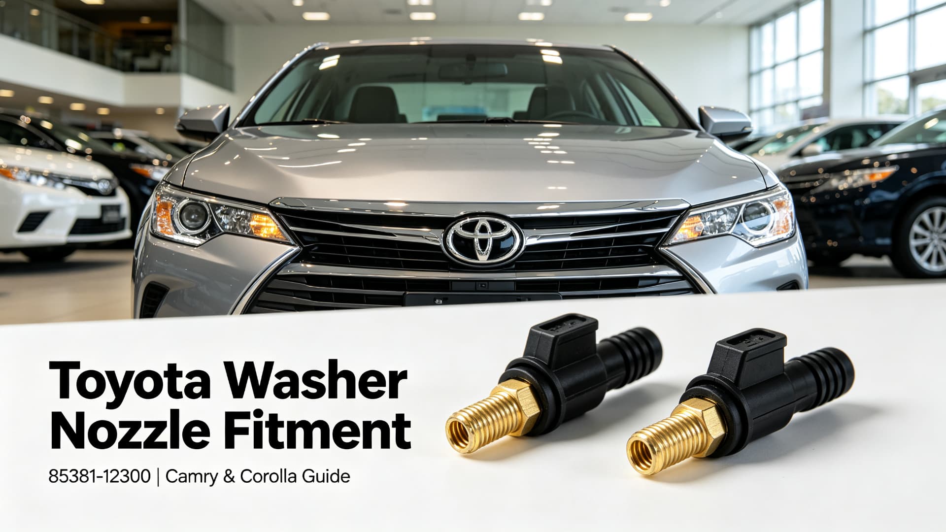 Toyota Windshield Washer Nozzle 85381-12300: Camry & Corolla Fitment Guide — MotiveCrate guide