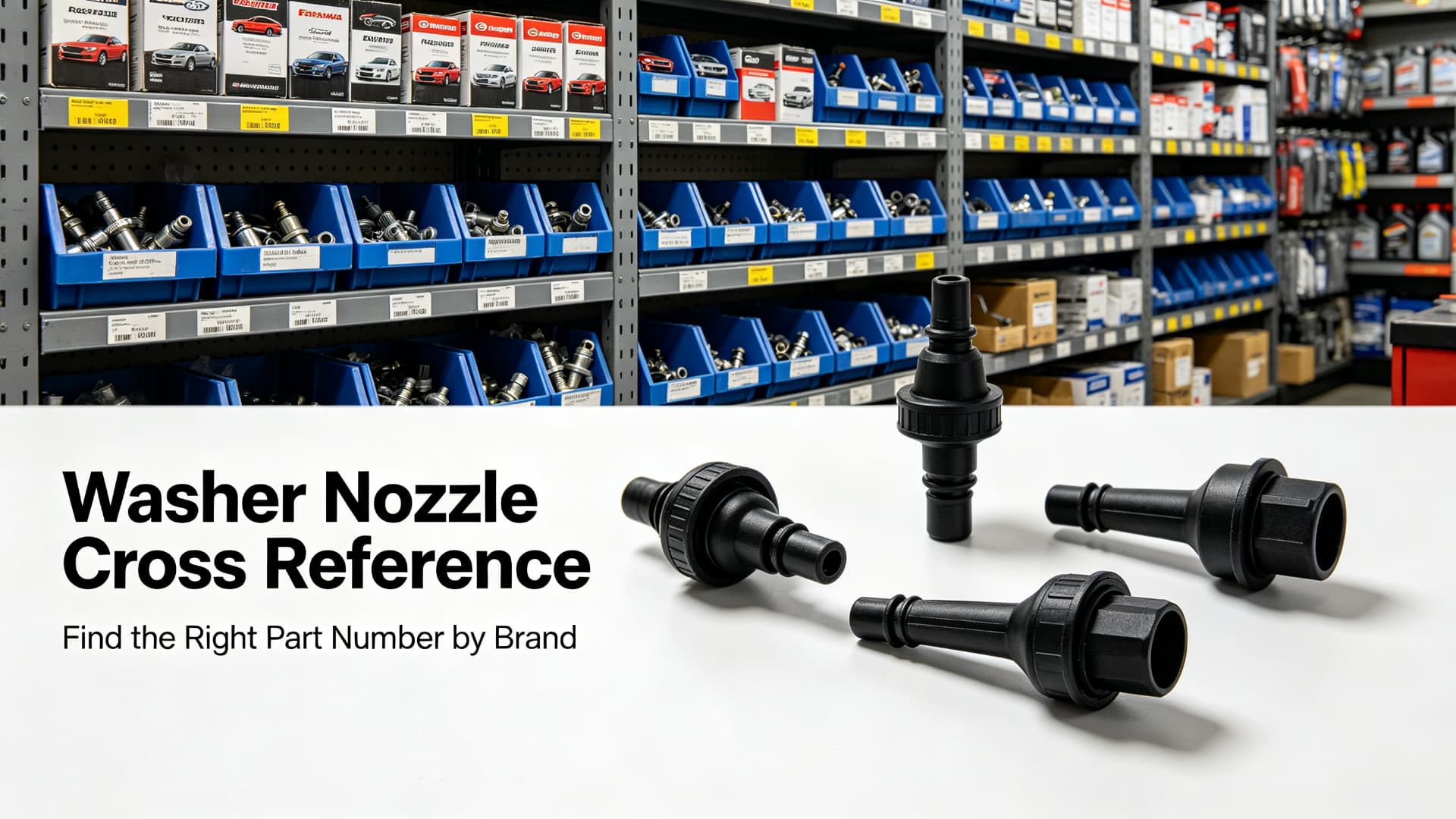 Windshield Washer Nozzle Cross-Reference: Find the Right Number by Brand — MotiveCrate guide cover