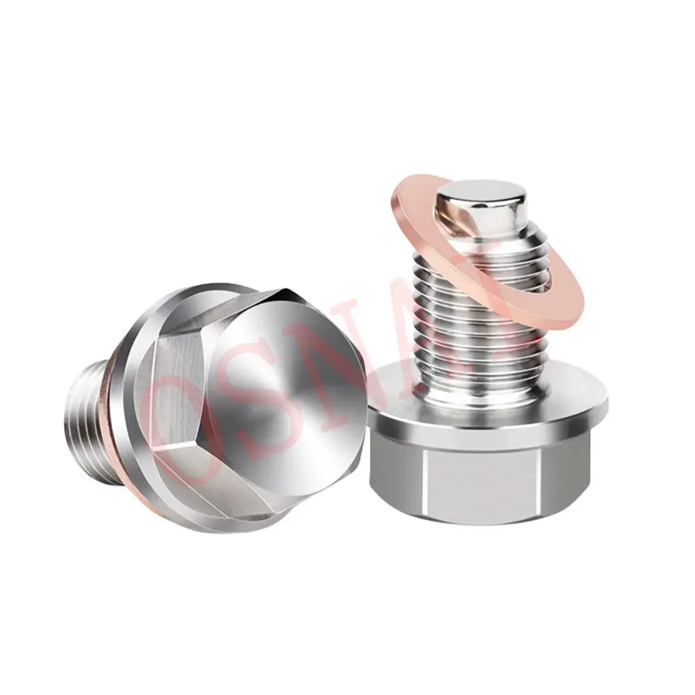 M14 x 1.5 Stainless Steel Magnetic Oil Drain Plug | M14X1.5-SS — aftermarket auto part by MotiveCrate