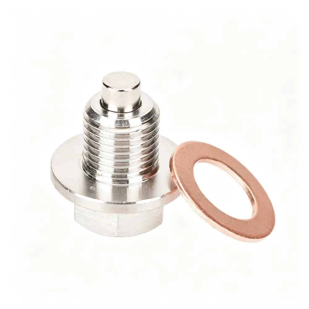 M12 x 1.25 Stainless Steel Magnetic Drain Plug - Toyota/Lexus | M12X1.25-SS-MAG — aftermarket auto part by MotiveCrate