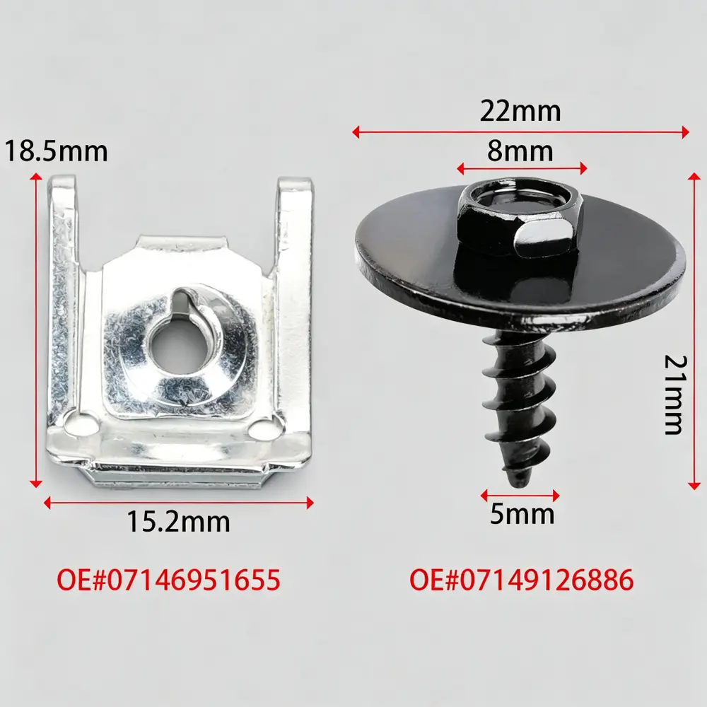 07146951655 Screw & Spring Clip - MINI / BMW — aftermarket auto part by MotiveCrate