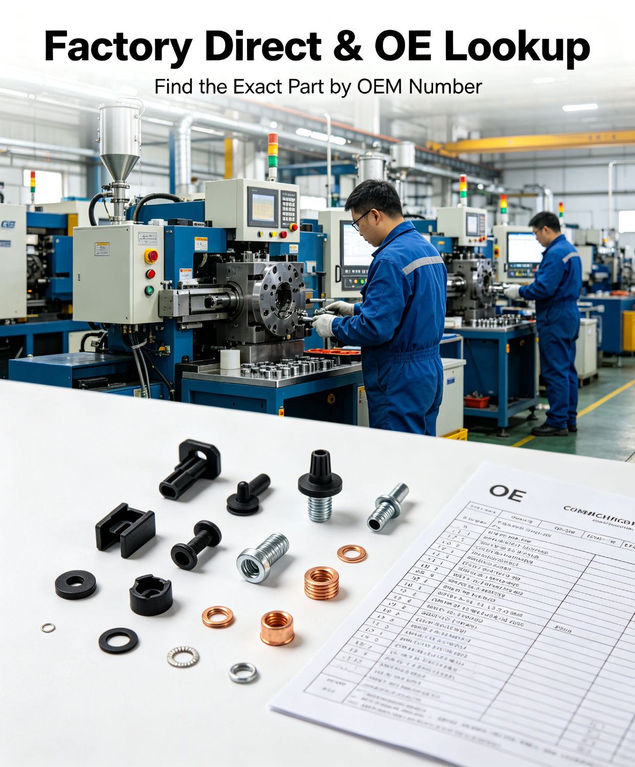 Look up the right aftermarket part by OEM number at MotiveCrate